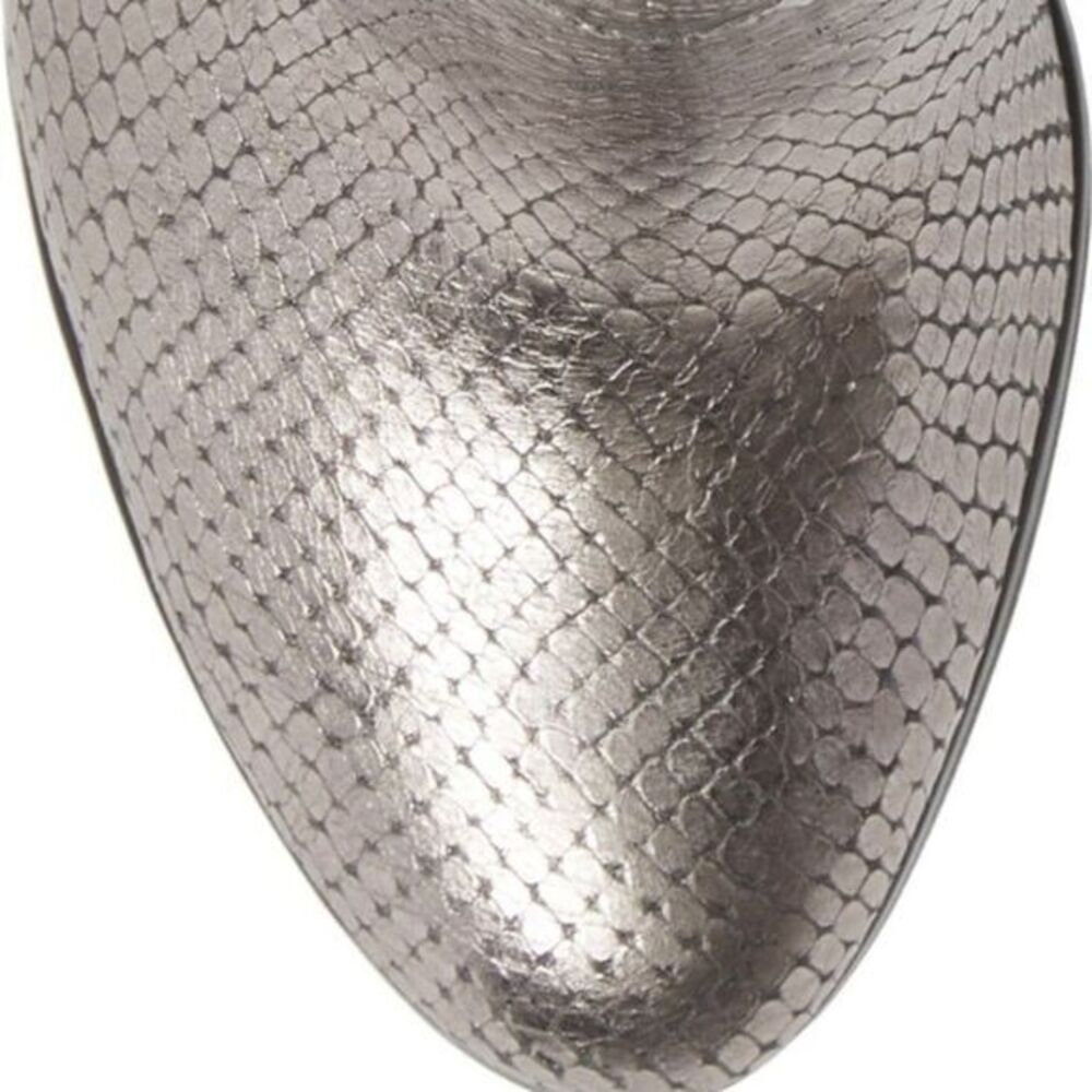 NEW MICHAEL Michael Kors Ladies DIVIA BOOTS‎ Metallic Leather SILVER Size 8M 38M - Picture 5 of 6